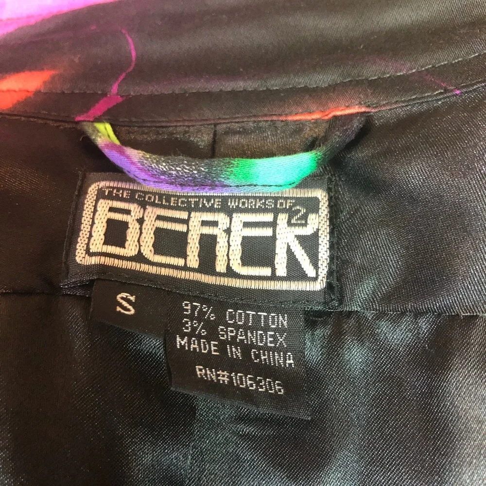 Vintage Berek Jacket Women's small Colorful Abstract Retro Graffiti Art core - Picture 8 of 12